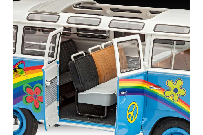 Plastic ModelKit auto 07050 - VW T1 Samba Bus "Flower Power" (1:24)