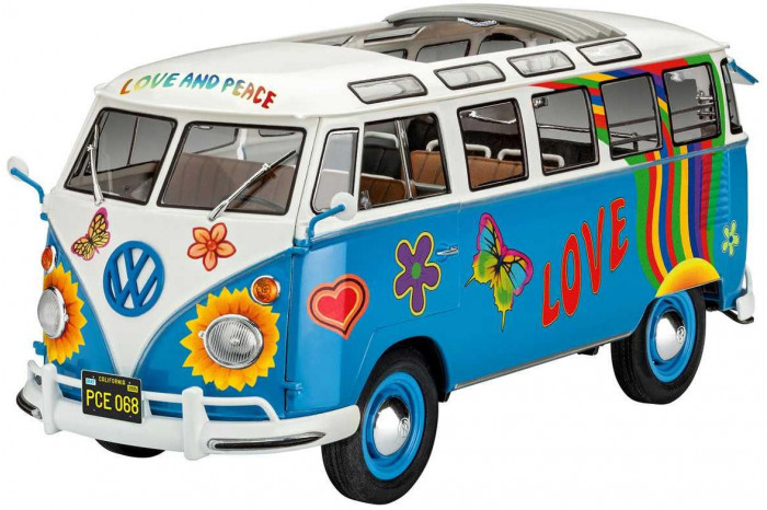 Plastic ModelKit auto 07050 - VW T1 Samba Bus "Flower Power" (1:24)