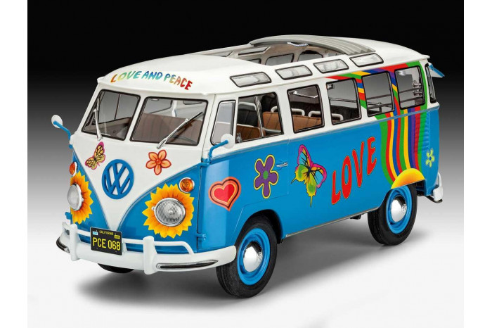 Plastic ModelKit auto 07050 - VW T1 Samba Bus "Flower Power" (1:24)
