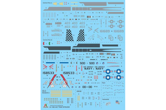 Model Kit letadlo 1392 - A-6E TRAM INTRUDER (1:72)