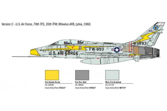 Model Kit letadlo 1398 - F-100F SUPER SABRE (1:72)
