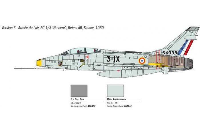Model Kit letadlo 1398 - F-100F SUPER SABRE (1:72)