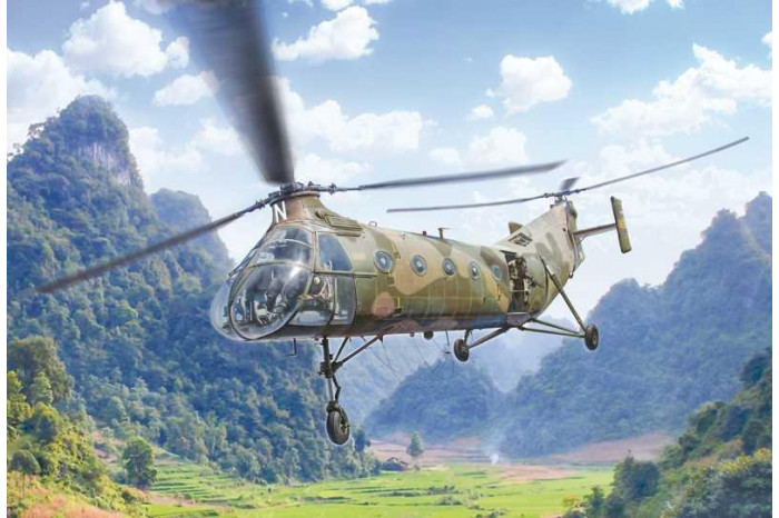 Model Kit vrtulník 2774 - H-21C Flying Banana GunShip (1:48)