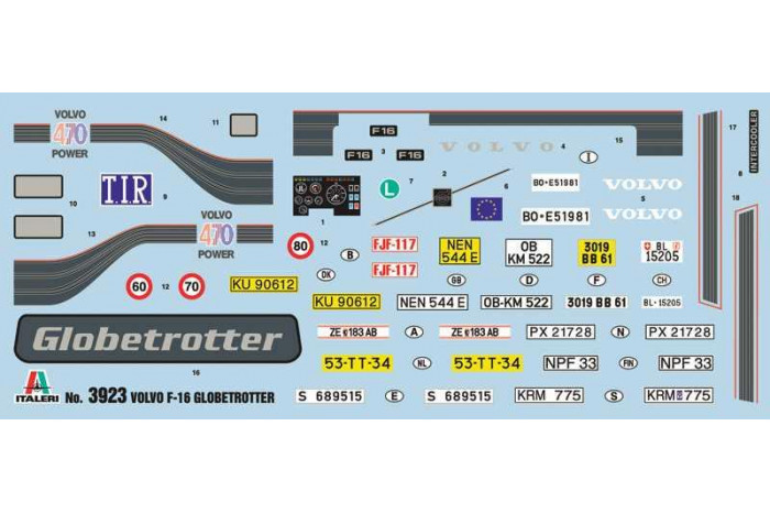Model Kit truck 3923 - VOLVO F-16 GLOBETROTTER (1:24)
