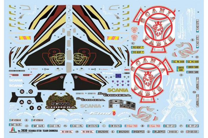 Model Kit truck 3930 - SCANIA R730 STREAMLINE "TEAM CHIMERA" (1:24)