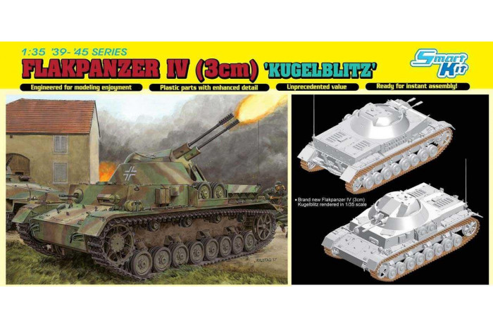 Model Kit tank 6889 - Flakpanzer IV (3cm) 'Kügelblitz' (Smart Kit) (1:35)