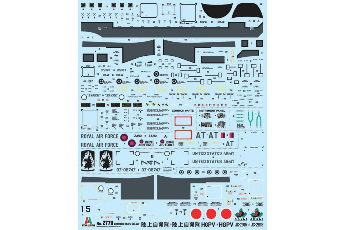 Model Kit vrtulník 2779 - CHINOOK HC.2 CH-47F (1:48)