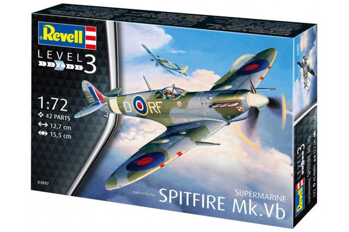 Plastic ModelKit letadlo 03897 - Supermarine Spitfire Mk. Vb (1:72)