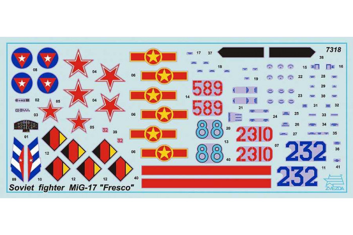 Model Kit letadlo 7318 - MIG-17 "Fresco" (1:72)