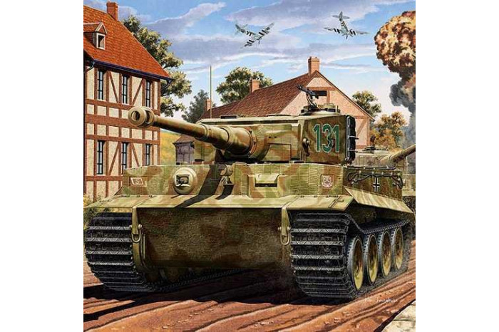 Model Kit tank 13287 - TIGER-I MID VER. "Anniv.70 Normandy Invasion 1944" (1:35)