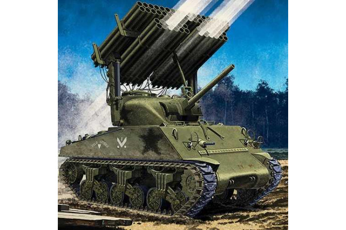 Model Kit tank 13294 - M4A3 Sherman W/ T34 "Calliope" (1:35)