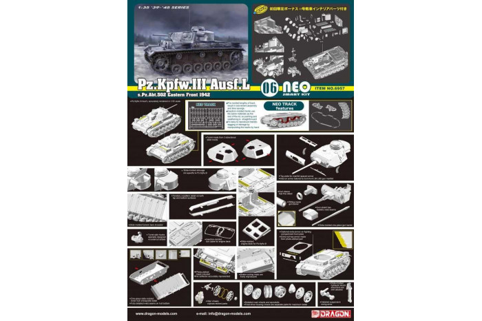 Model Kit tank 6957 - Pz.Kpfw.III Ausf.L s.Pz.Abt.502 Leningrad 1942/43 (1:35)