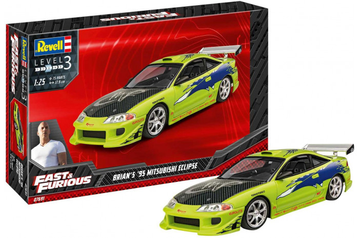 Plastic ModelKit auto 07691 - Fast & Furious Brian's 1995 Mitsubishi Eclipse (1:25)