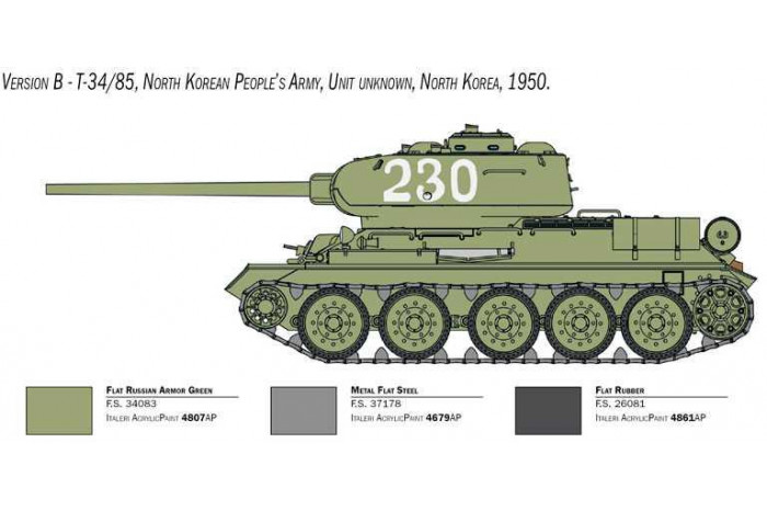Model Kit tank 6585 - T-34/85 Korean War (1:35)