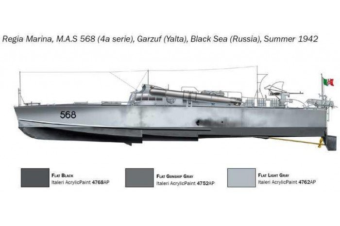 Model Kit loď 5626 - M.A.S. 563/568 with crew (1:35)
