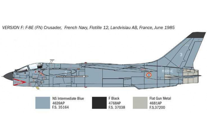 Model Kit letadlo 1456 - F-8E Crusader (1:72)