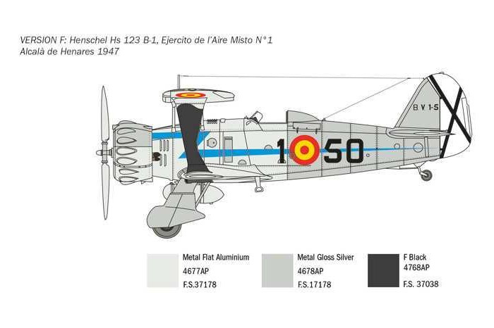 Model Kit letadlo 2819 - Henschel Hs 123 (1:48)