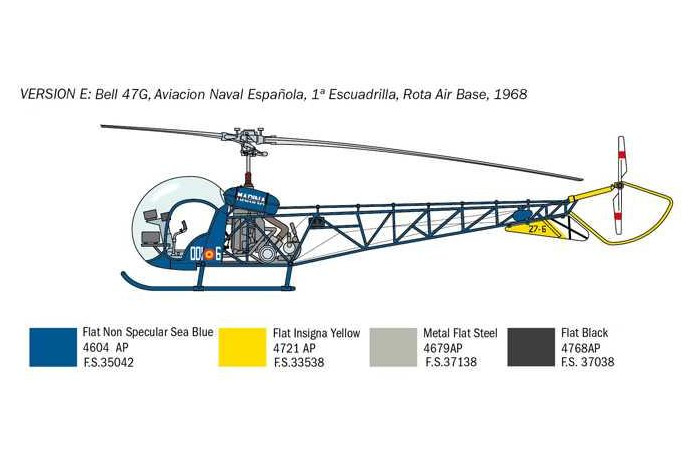 Model Kit vrtulník 2820 - OH-13 Sioux Corean War (1:48)