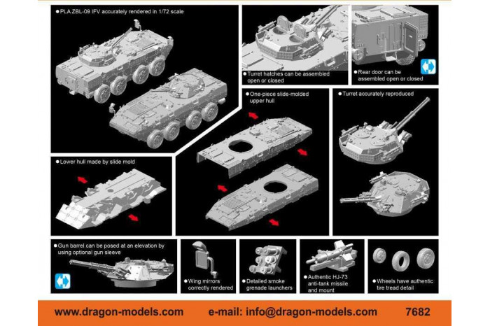 Model Kit military 7682 - PLA ZBL-09 IFV (1:72)