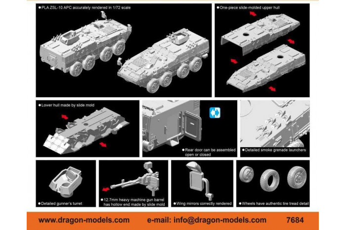 Model Kit military 7684 - PLA ZSL-10 APC (1:72)