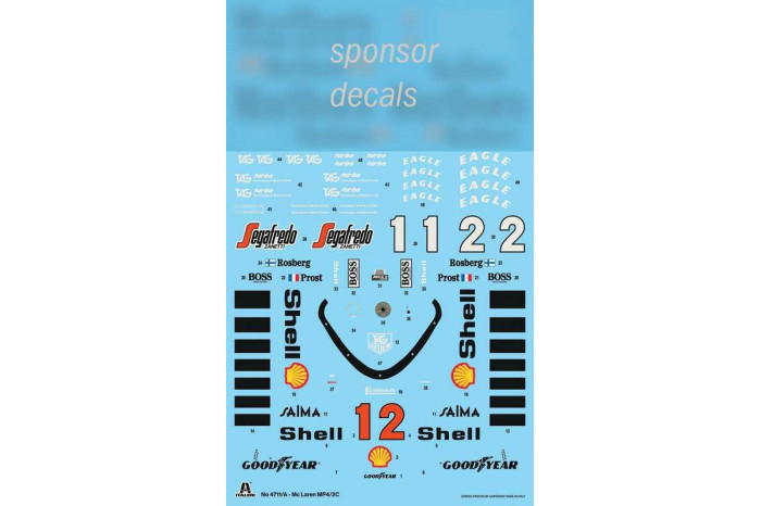 Model Kit auto 4711 - Mc Laren MP4/2C Prost Rosberg (1:12)