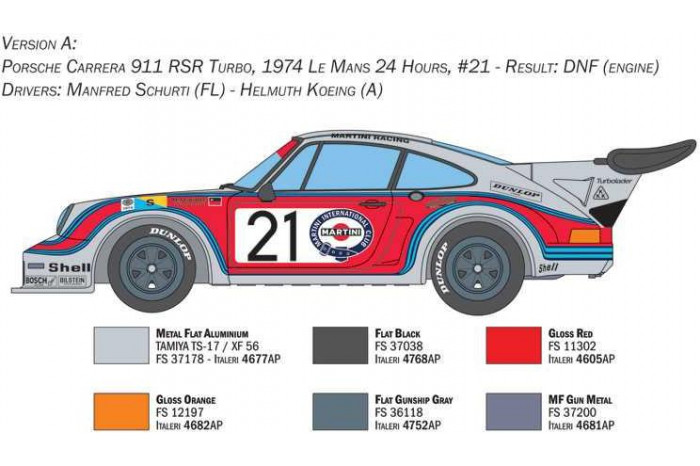 Model Kit auto 3625 - Porsche RSR 934 (1:24)