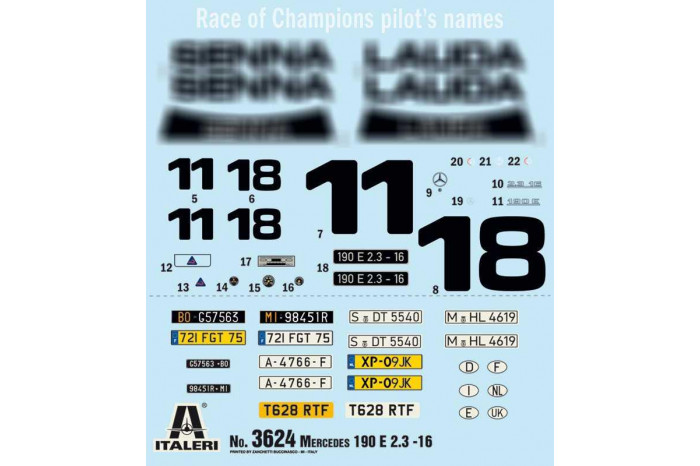 Model Kit auto 3624 - Mercedes Benz 190E (1:24)