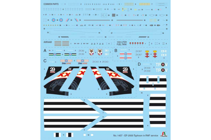 Model Kit letadlo 1457 - Eurofighter Typhoon EF-2000 "In R.A.F. Service" (1:72)
