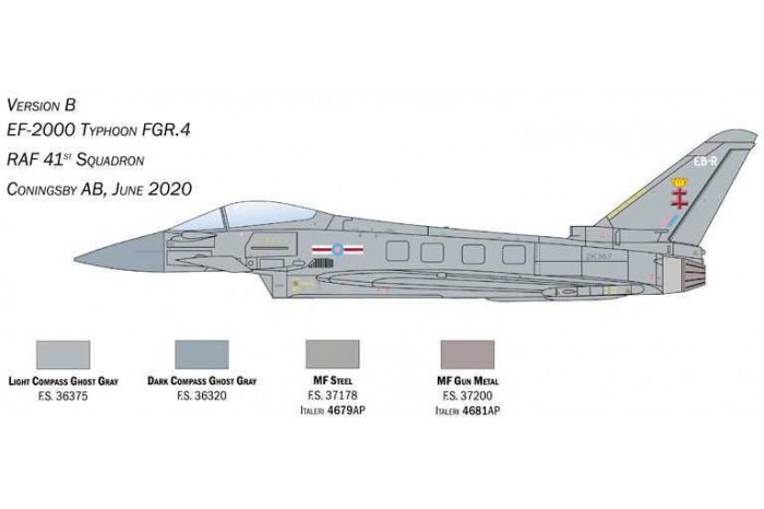 Model Kit letadlo 1457 - Eurofighter Typhoon EF-2000 "In R.A.F. Service" (1:72)