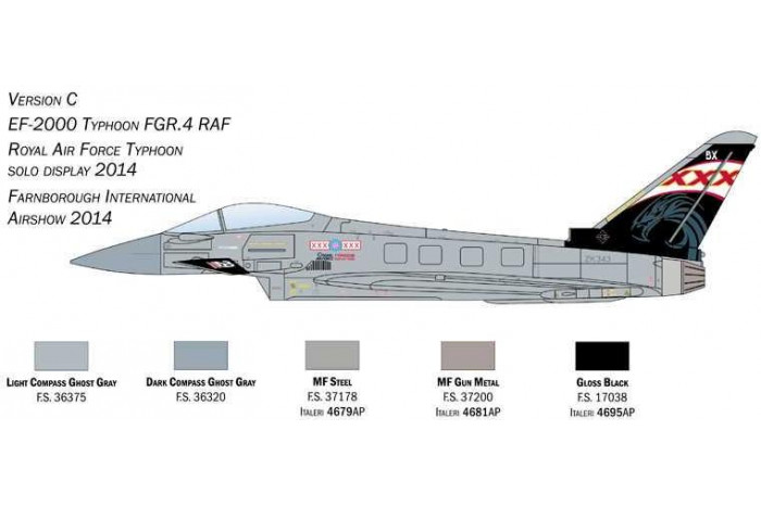 Model Kit letadlo 1457 - Eurofighter Typhoon EF-2000 "In R.A.F. Service" (1:72)