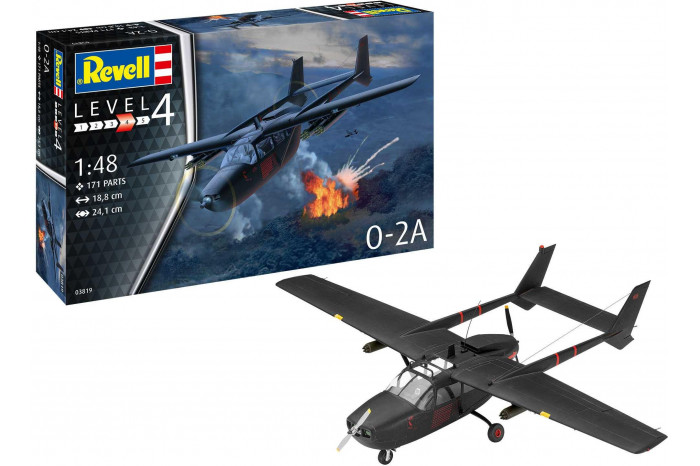 Plastic ModelKit letadlo 03819 - O-2A Skymaster (1:48)