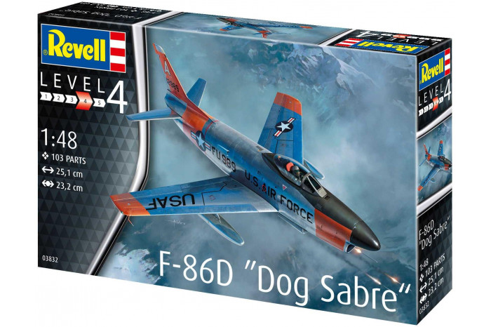 Plastic ModelKit letadlo 03832 - F-86D Dog Sabre (1:48)
