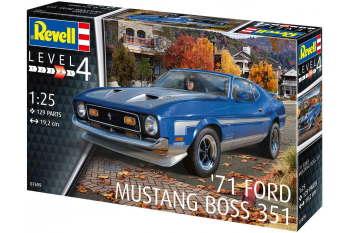 Plastic ModelKit auto 07699 - 71 Ford Mustang Boss 351 (1:25)