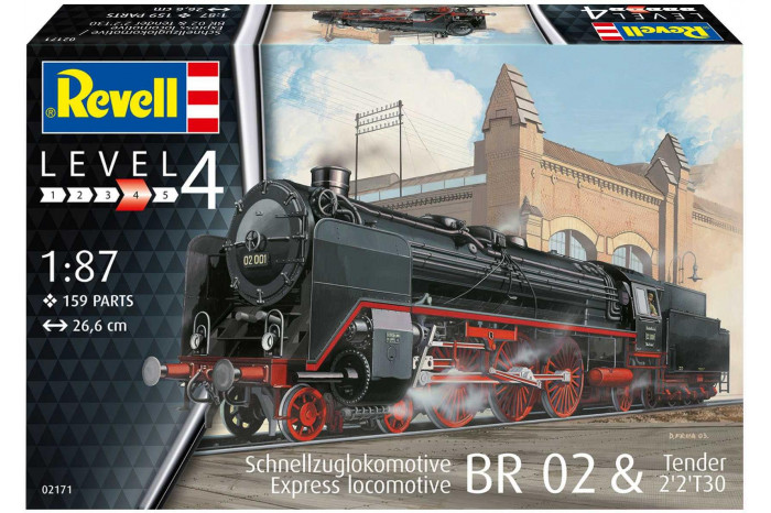 Plastic ModelKit lokomotiva 02171 - Express locomotive BR 02 & Tender 2'2'T30 (1:87)