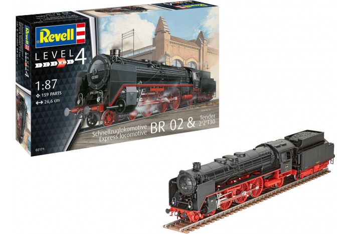 Plastic ModelKit lokomotiva 02171 - Express locomotive BR 02 & Tender 2'2'T30 (1:87)