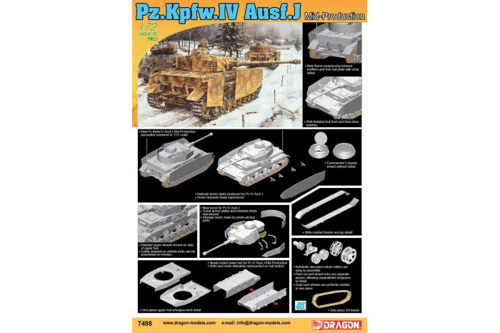 Model Kit tank 7498 - Pz.Kpfw.IV Ausf.J MID PRODUCTION (1:72)