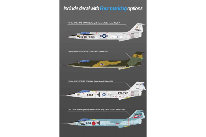 Model Kit letadlo 12576 - USAF F-104C "Vietnam War" (1:72)