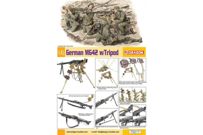 Model Kit military 75017 - MG42 w/TRIPOD MOUNT (1:6)