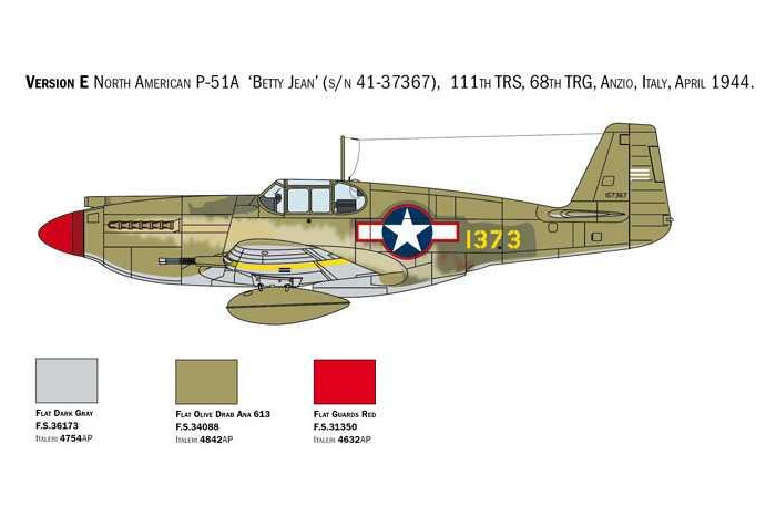 Model Kit letadlo 1423 - P-51A Mustang (1:72)