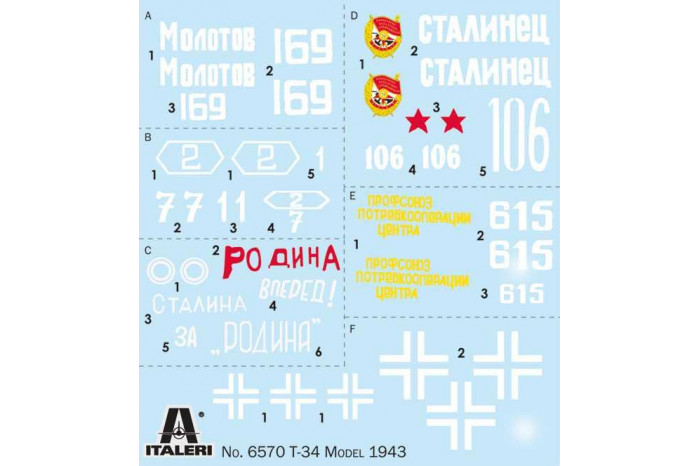 Model Kit tank 6570 - T-34/76 Mod. 43 (1:35)