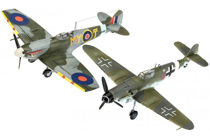 Plastic Modelkit letadla 03710 - Bf109G-10 & Spitfire Mk.V (1:72)