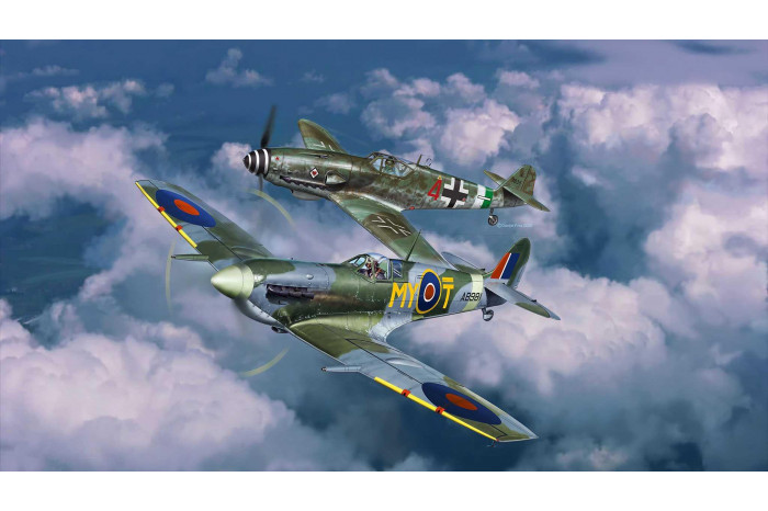 ModelSet letadla 63710 - Bf109G-10 & Spitfire Mk.V (1:72)