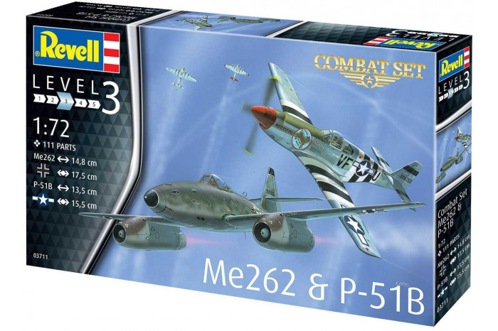 ModelSet letadla 63711 - Me262 & P-51B (1:72)