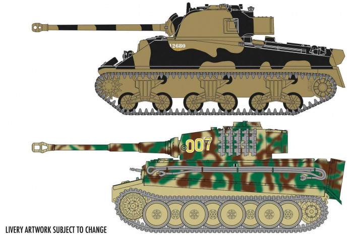 Gift Set tanky A50186 - Classic Conflict Tiger 1 vs Sherman Firefly (1:72)