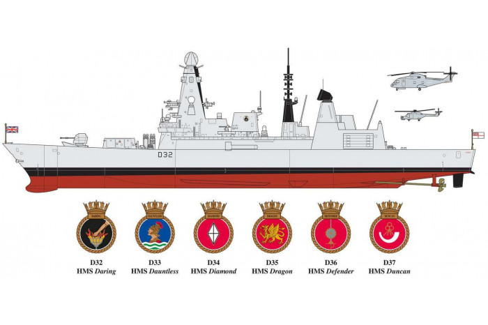 Classic Kit loď A12203 - Type 45 Destroyer (1:350)