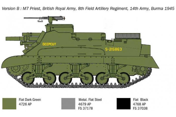 Model Kit tank 6580 - M7 Priest (1:35)