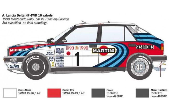 Model Kit auto 4709 - Lancia Delta HF Integrale (1:12)