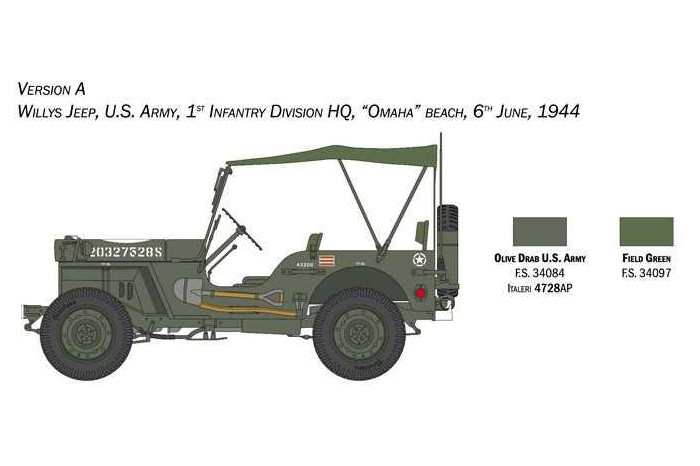 Model Kit auto 3635 - Willys Jeep MB (1:24)