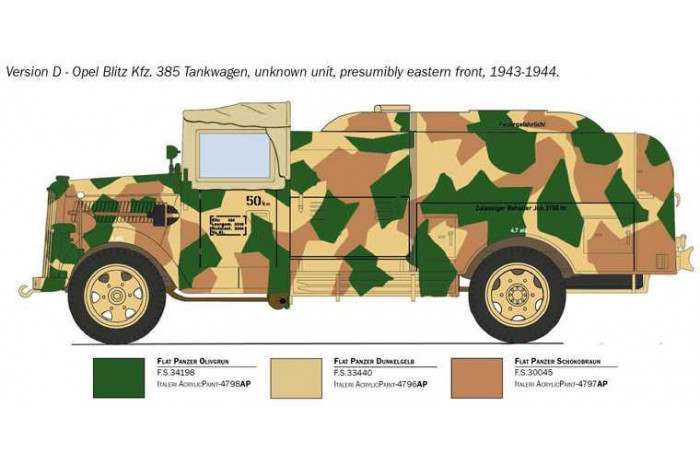 Model Kit military 2808 - Opel Blitz Tankwagen Kfz. 385 - Battle of Britain 80th Anniversary (1:48)