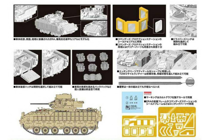 Model Kit tank 7416 - M3A2 ODS Bradley w/ERA (1:72)